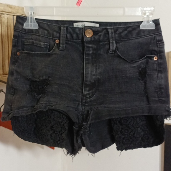 mudd black denim Blue jeans shorts - Picture 5 of 6